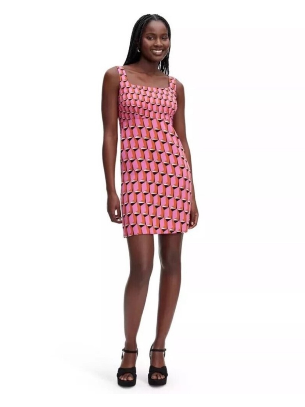 DVF x Target Pink Geometric Mini Dress Size 2 NWT